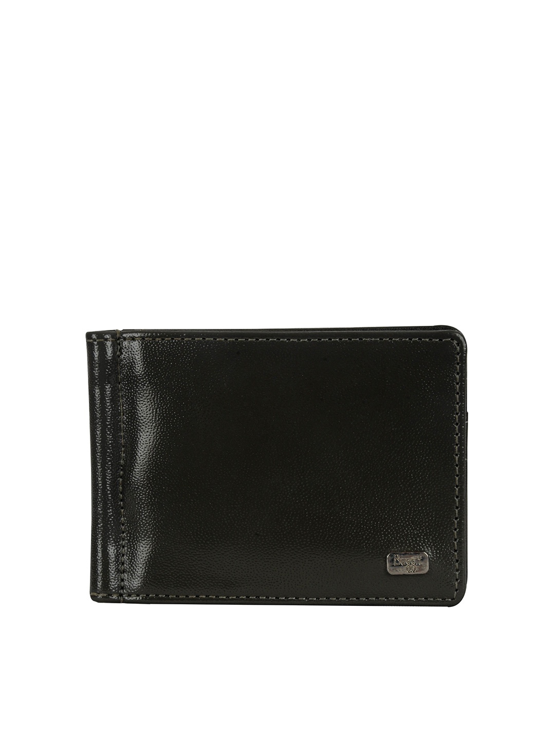 

Baggit Men Textured Two Fold Wallet, Green