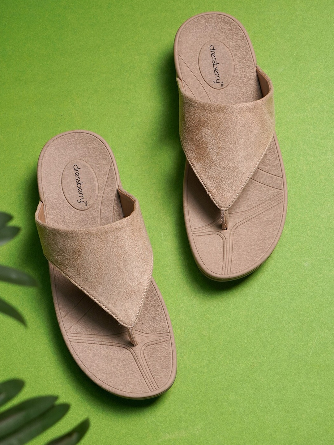 

DressBerry Beige Open Toe Flats