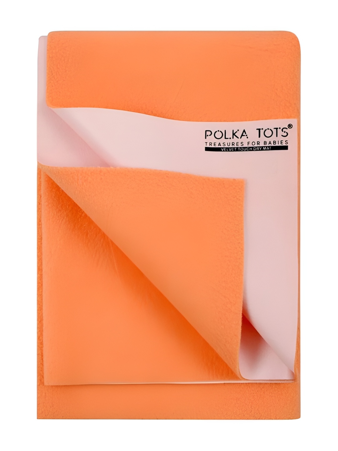 

Polka Tots Peach & orange Cotton Water Resistant Mattress Protector