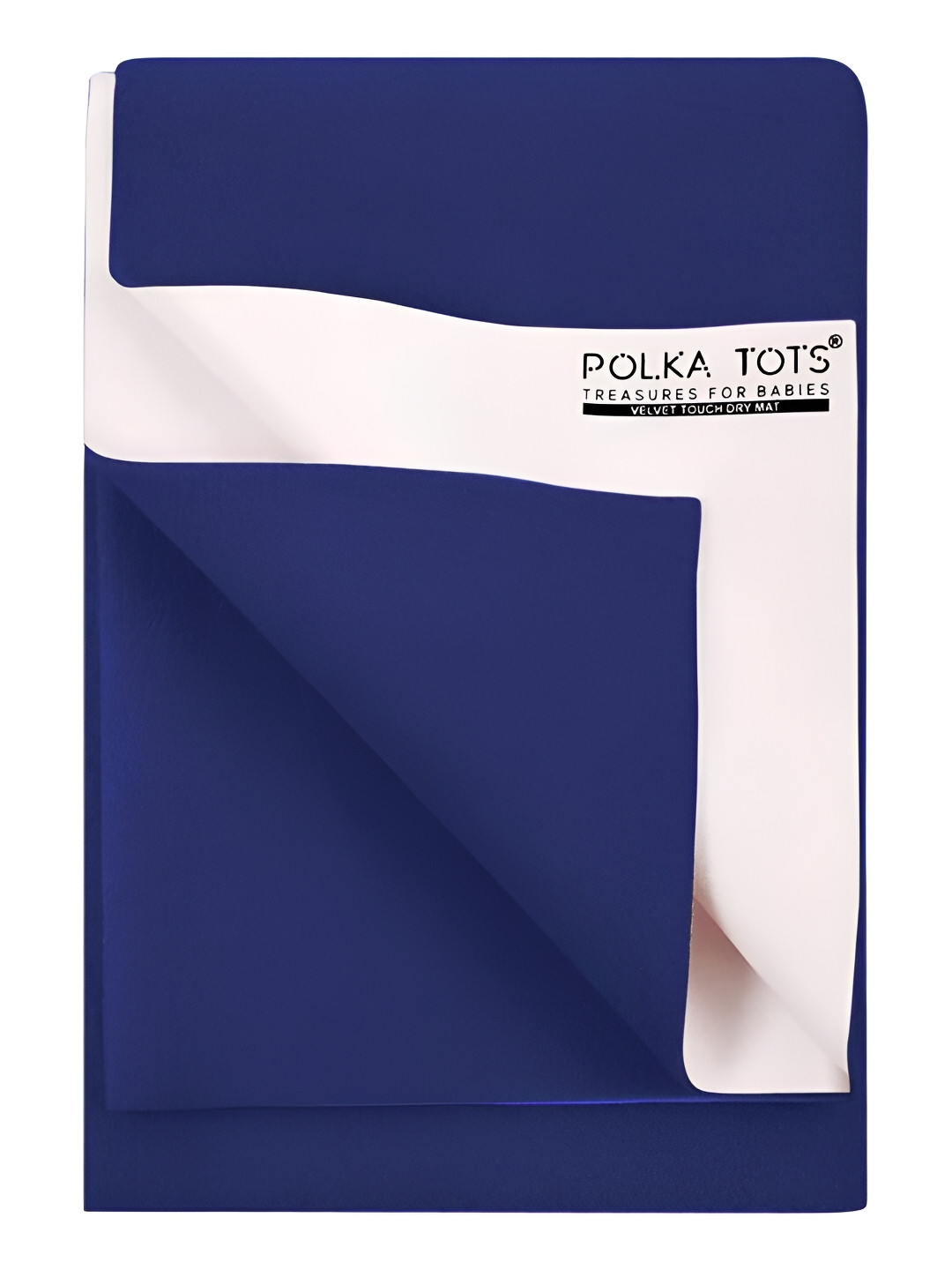 

Polka Tots White Cotton Water Resistant Mattress Protector, Blue