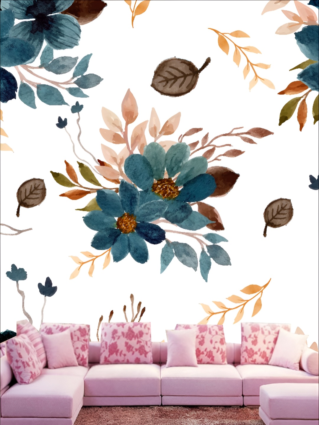 

KSHIRSA Beige & Green Self Adhesive 3D Wall Sticker