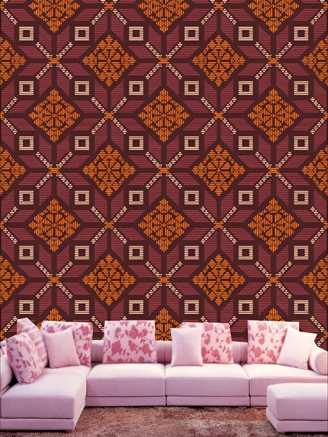 

KSHIRSA Brown Printed Self-Adhesive 3D Wallpaper