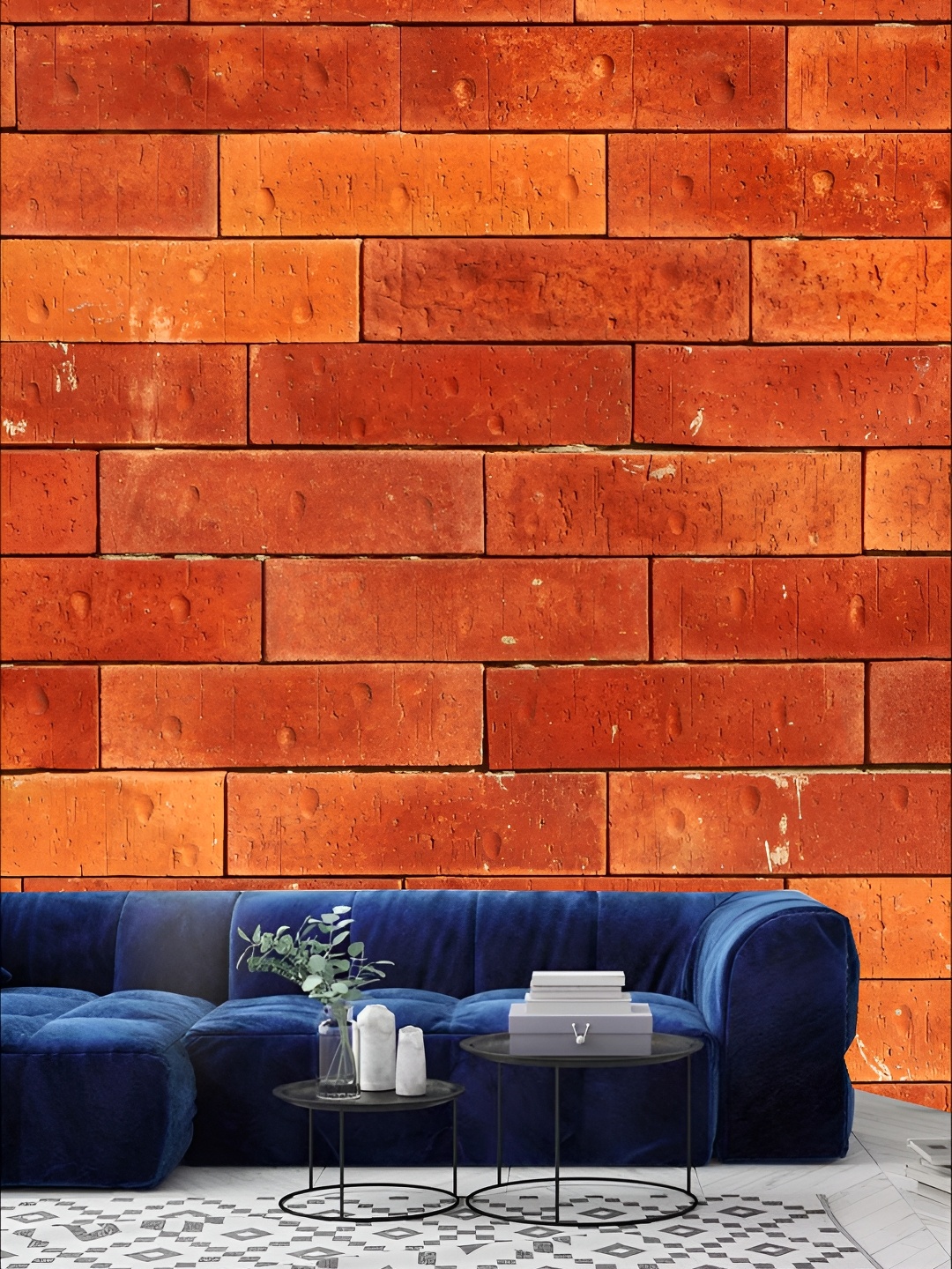 

KSHIRSA Red Printed Self Adhesive 3D Wall Sticker