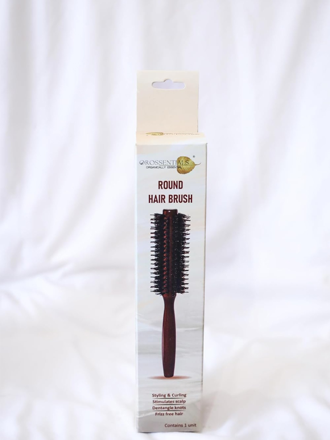 

OROSSENTIALS Wooden Hair Brush, Brown