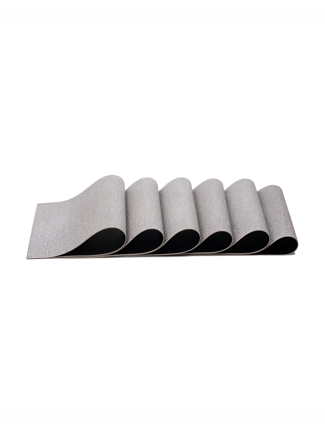 

OBSESSIONS Grey 6 Pieces Textured Heat Resistant Rectangle Table Placemats