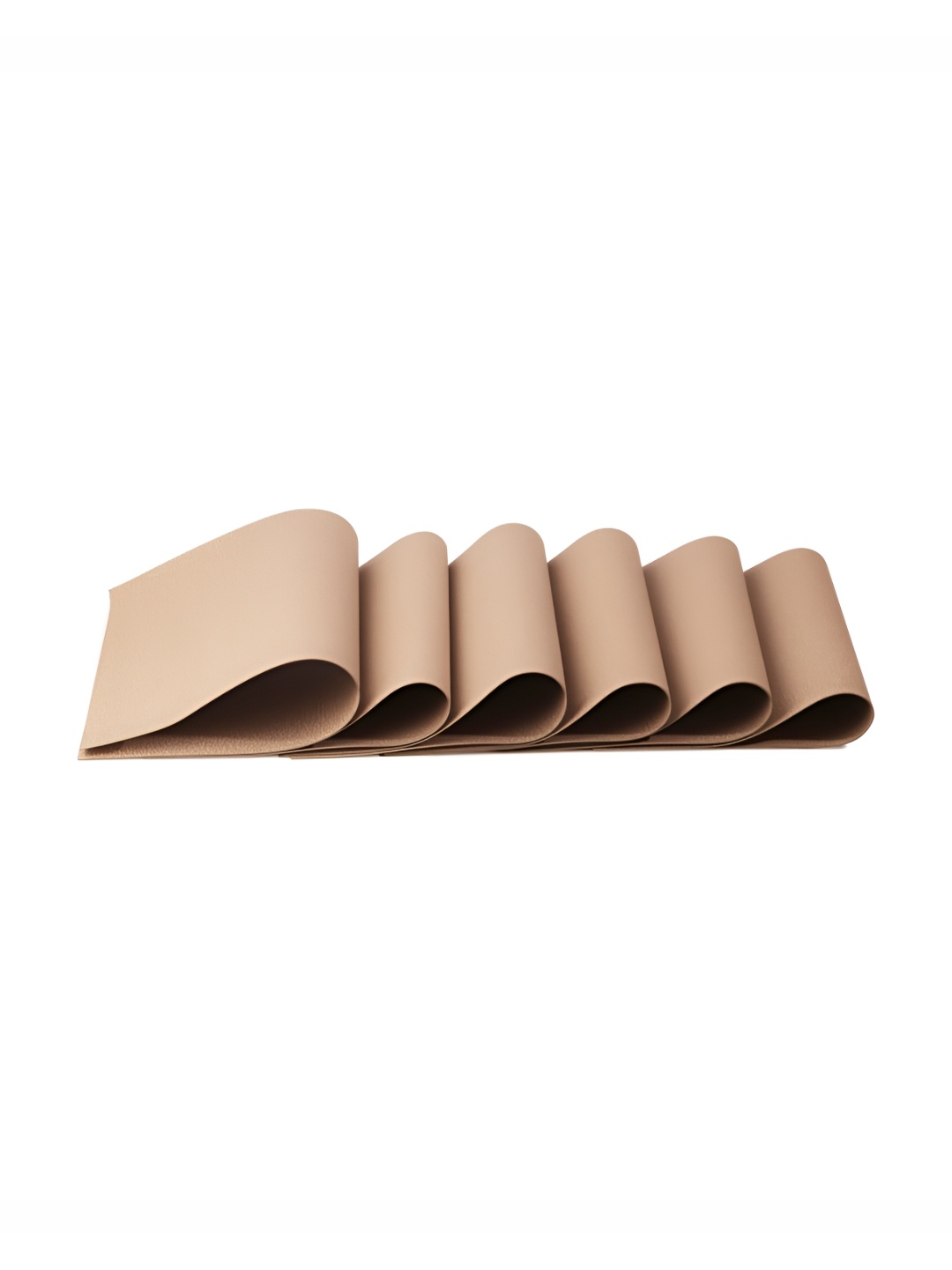 

OBSESSIONS Beige 6 Pieces Heat Resistant Rectangle Table Placemats