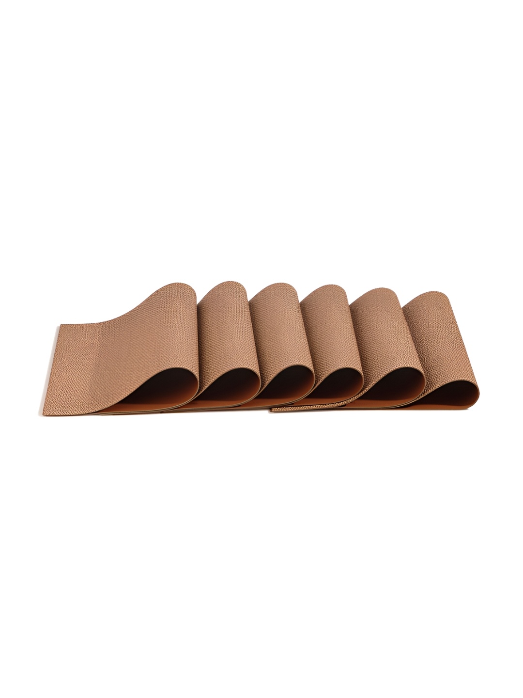 

OBSESSIONS Brown 6 Pieces Textured Heat Resistant Rectangle Table Placemats