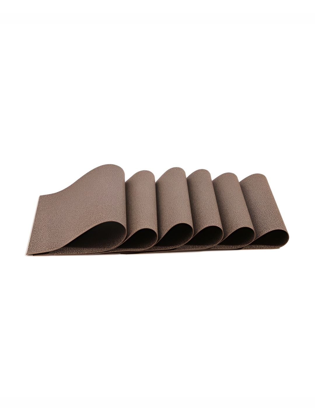 

OBSESSIONS Brown 6 Pieces Heat Resistant Rectangle Table Placemats