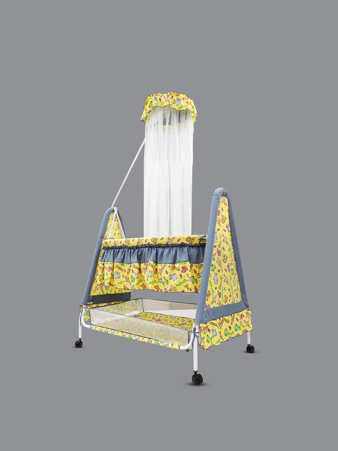 

Born Babies Yellow Cradle With Mosquito Protection Net