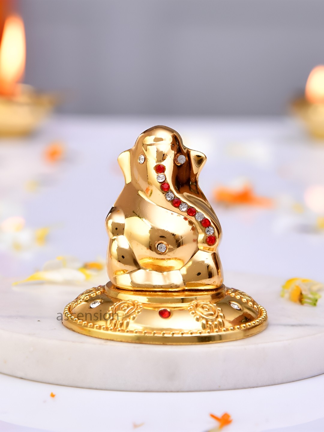 

Ascension Gold-Toned & Red Religious Idol Showpiece