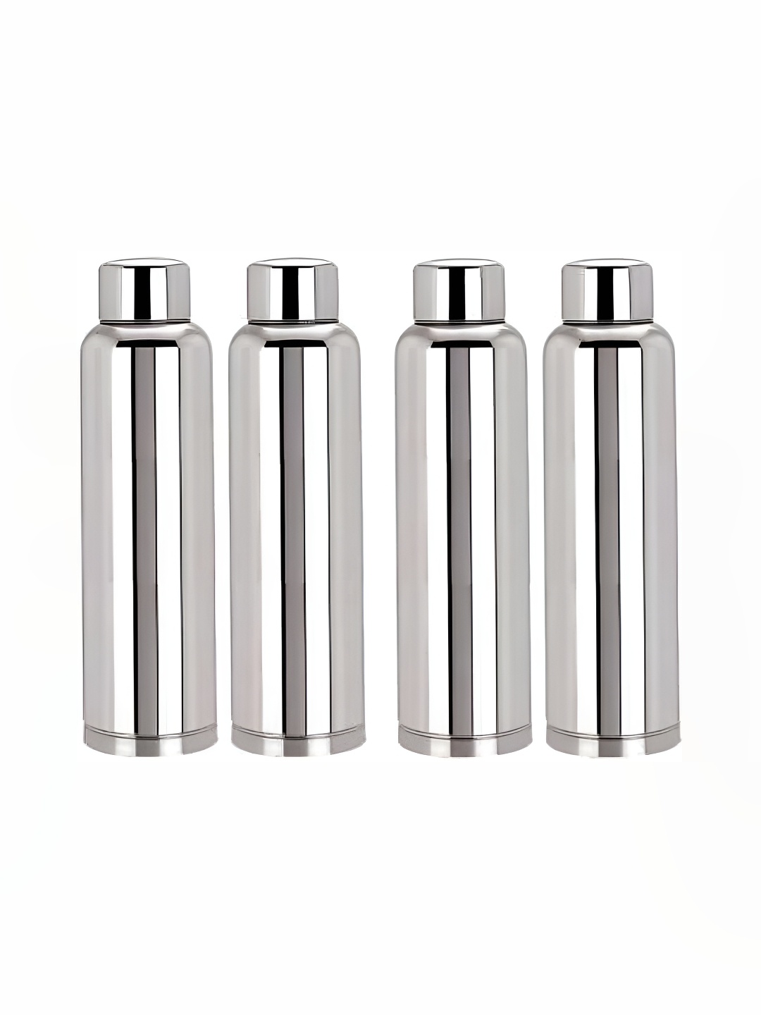 

ATROCK Silver-Toned 4 Pcs Stainless Steel Water Bottles