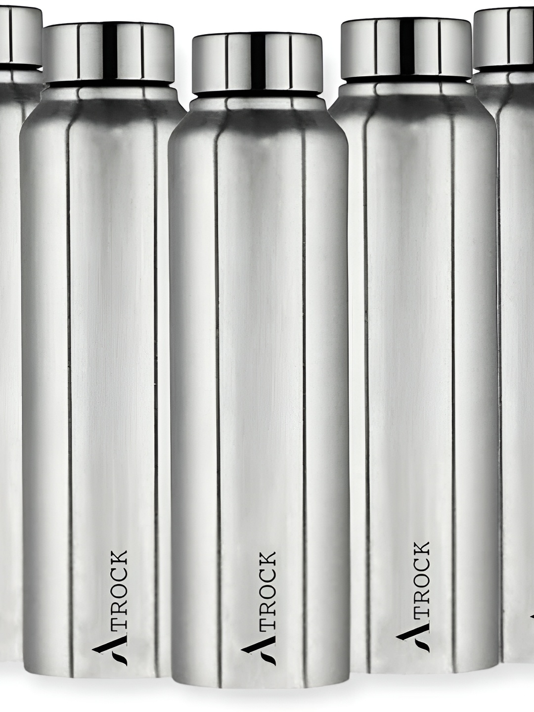

ATROCK Silver-Toned 5 Pieces Stainless Steel Water Bottle 1050 ml Each