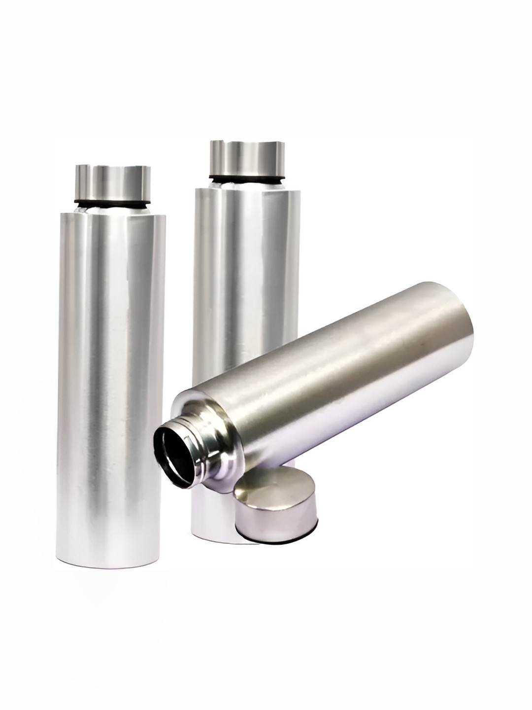 

ATROCK Silver-Toned 3 Pieces Stainless Steel Water Bottle 1 L