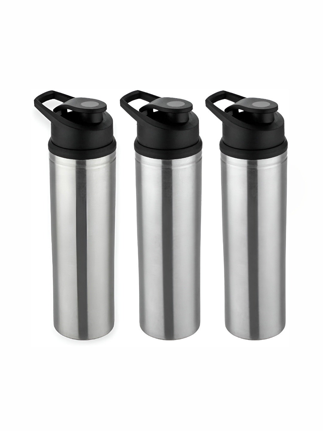 

ATROCK Silver-Toned 3 Pieces Stainless Steel Water Bottle