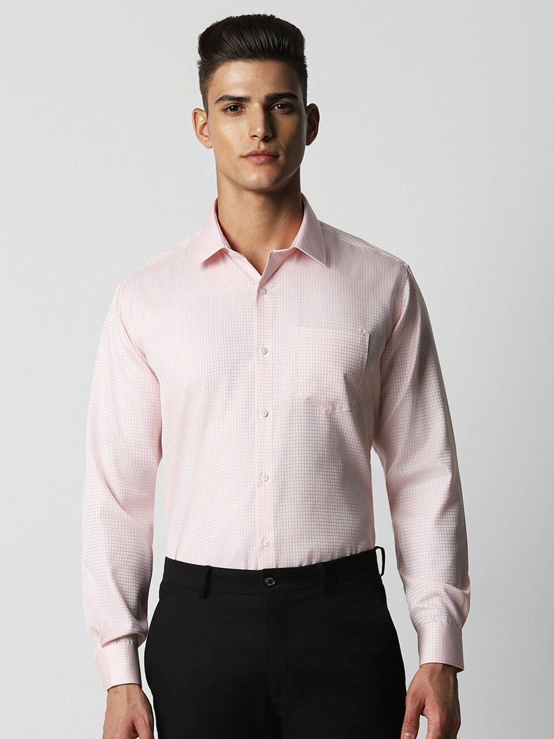 

Van Heusen Spread Collar Long Sleeves Regular Fit Cotton Formal Shirt, Pink