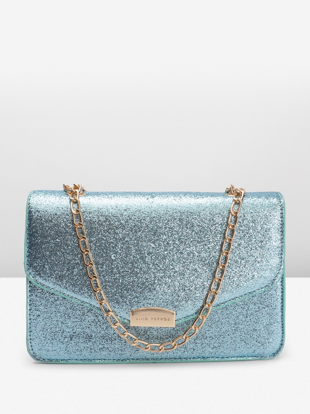 

Lino Perros Structured Shimmery Sling Bag, Blue