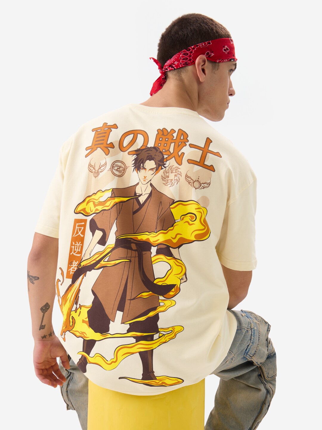 

The Souled Store Round Neck Printed T-shirt, Off white