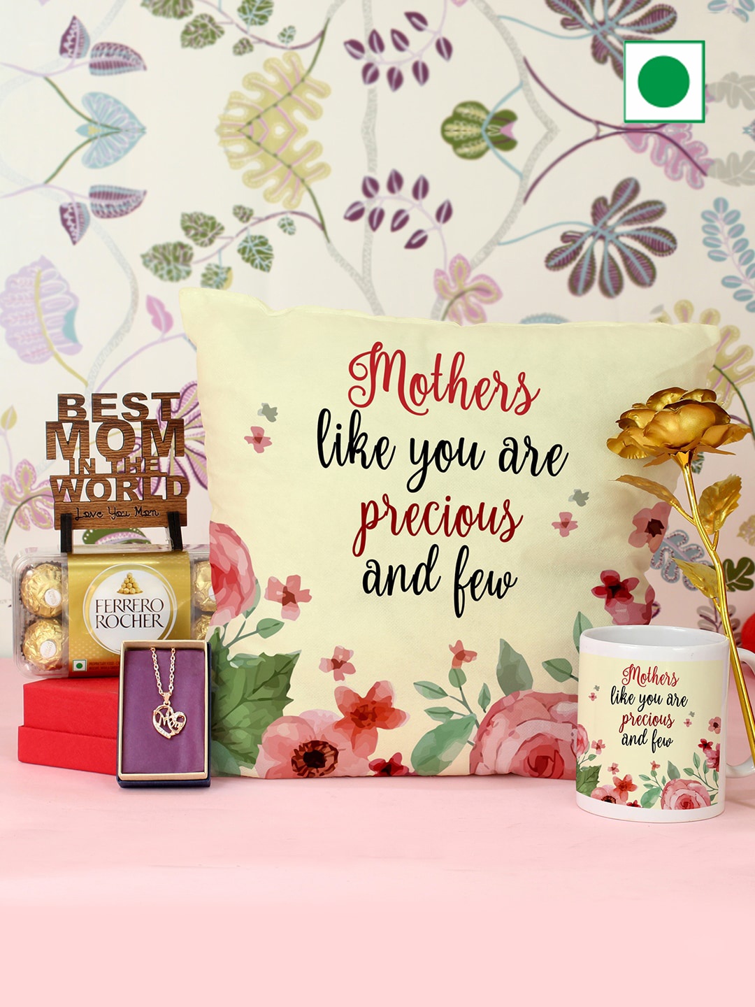 

TIED RIBBONS Set Of 6 Mothers Day Chocolate Gift Hamper, Yellow
