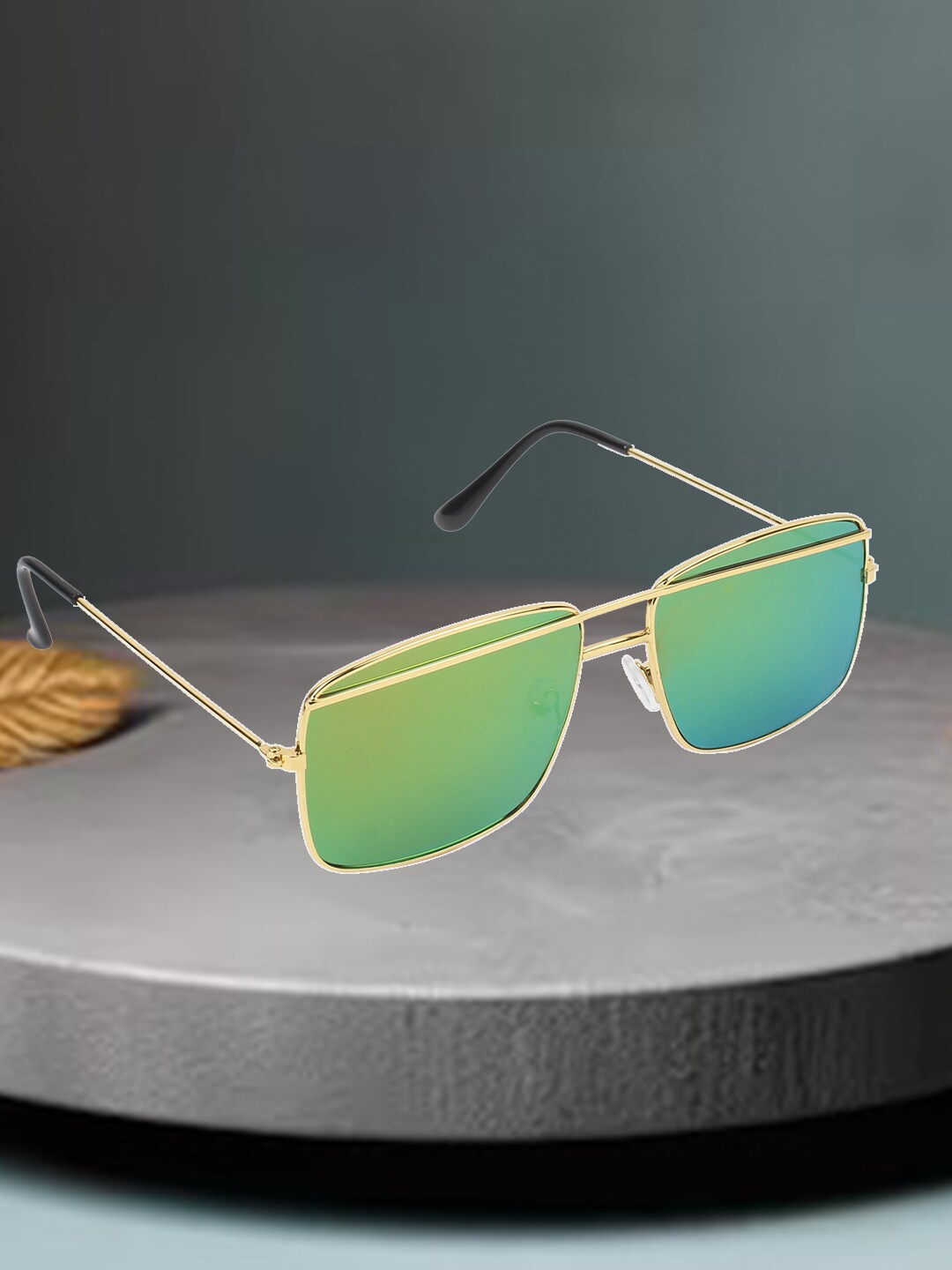 

Mast & Harbour Unisex Green Aviator Sunglasses with UV Protected Lens M&HSG-7603608