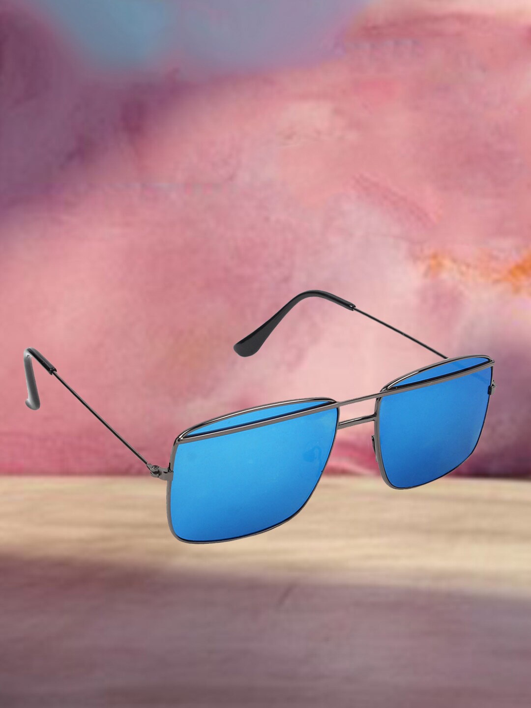 

Mast & Harbour Unisex Square Sunglasses with UV Protected Lens, Blue