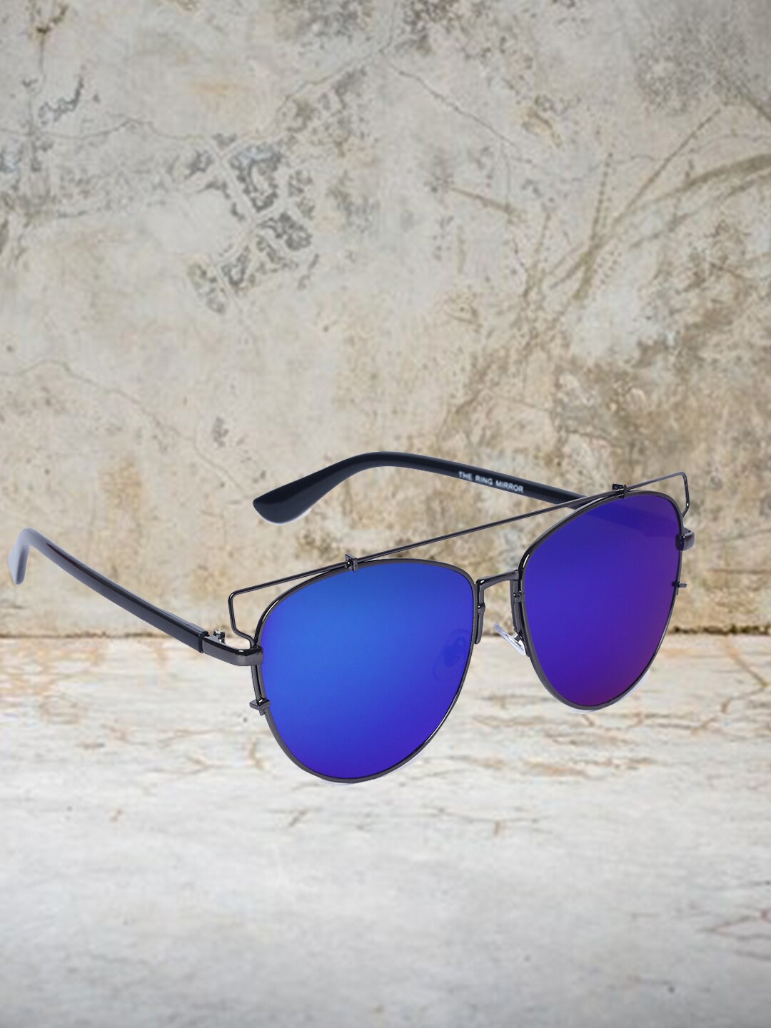 

Mast & Harbour Unisex Aviator Sunglasses with UV Protected Lens, Blue
