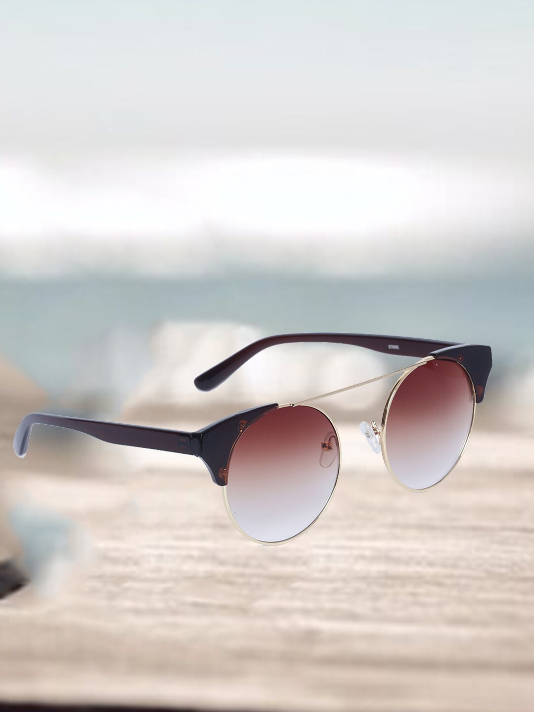

Mast & Harbour Unisex Round Sunglasses with UV Protected Lens M&HSG-1955209, Brown
