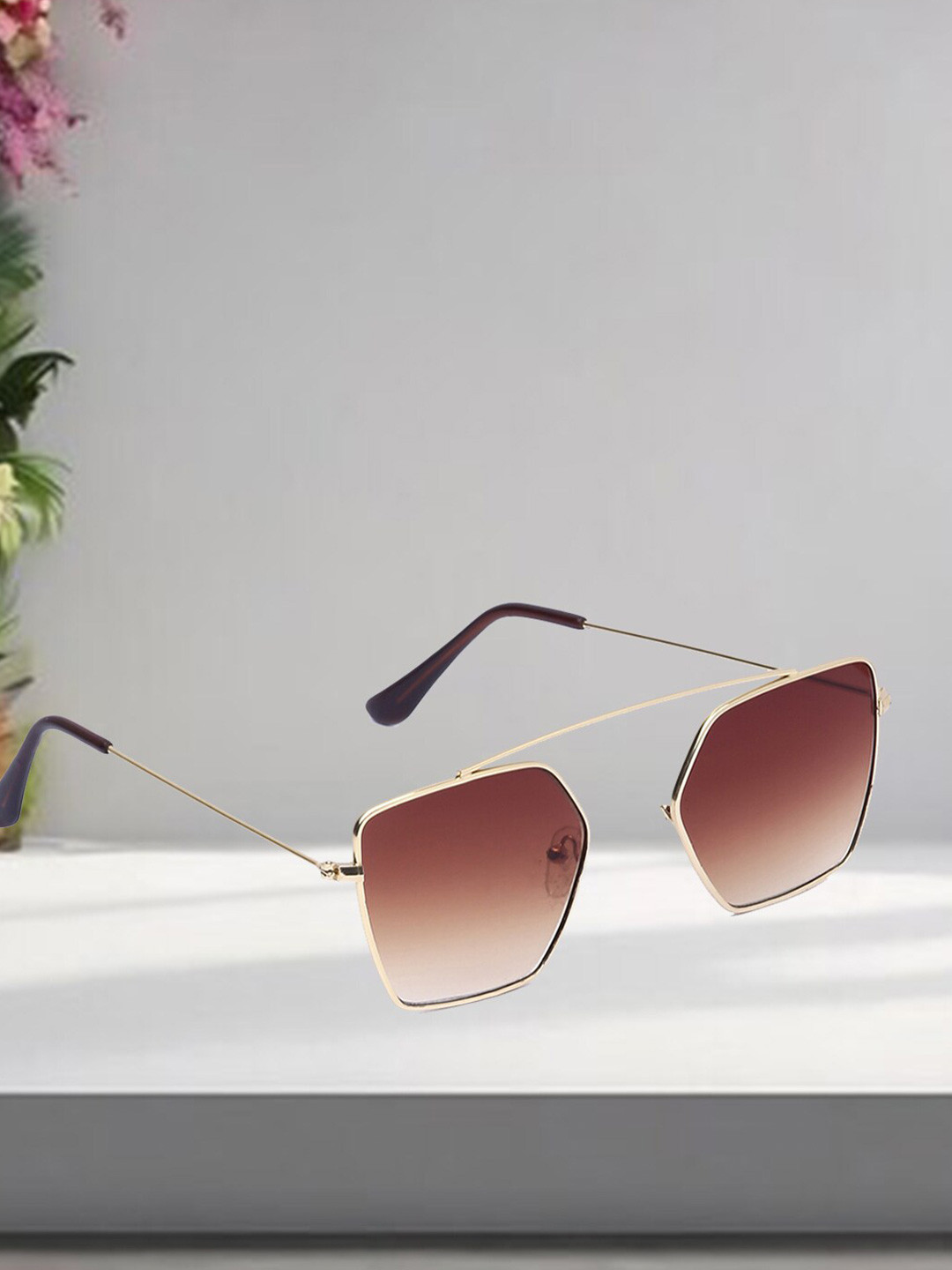 

Mast & Harbour Unisex Brown Sunglasses with UV Protected Lens M&HSG-2255605