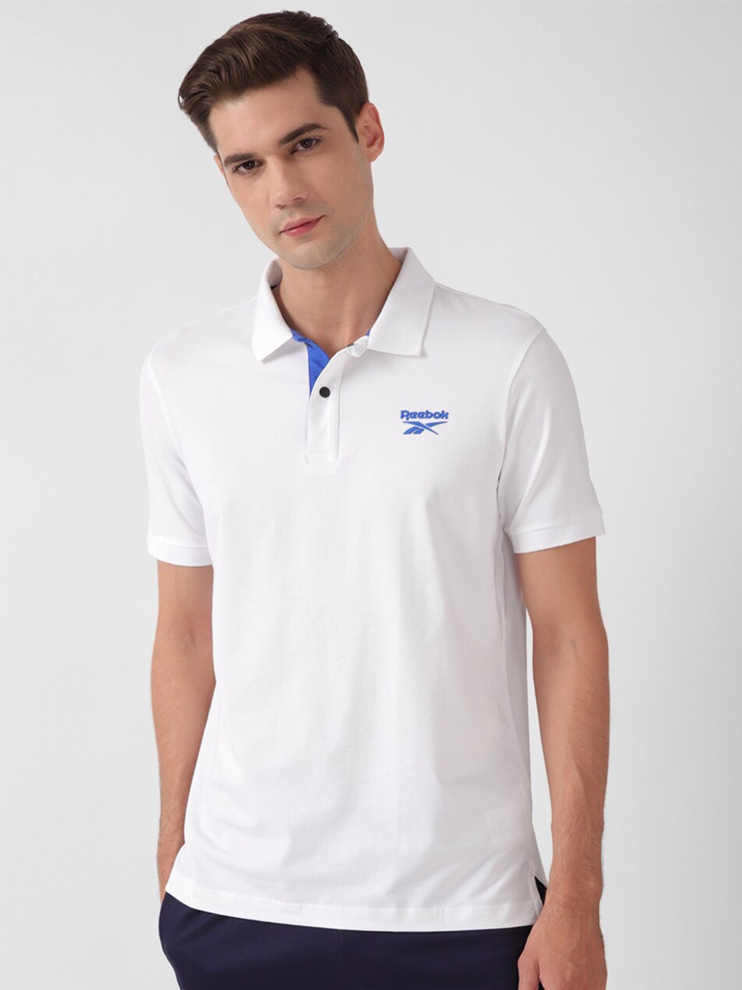 

Reebok Slim-Fit Polo Collar T-shirt, White