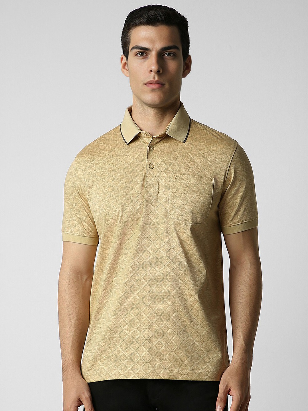 

Van Heusen Printed Polo Collar T-shirt, Yellow