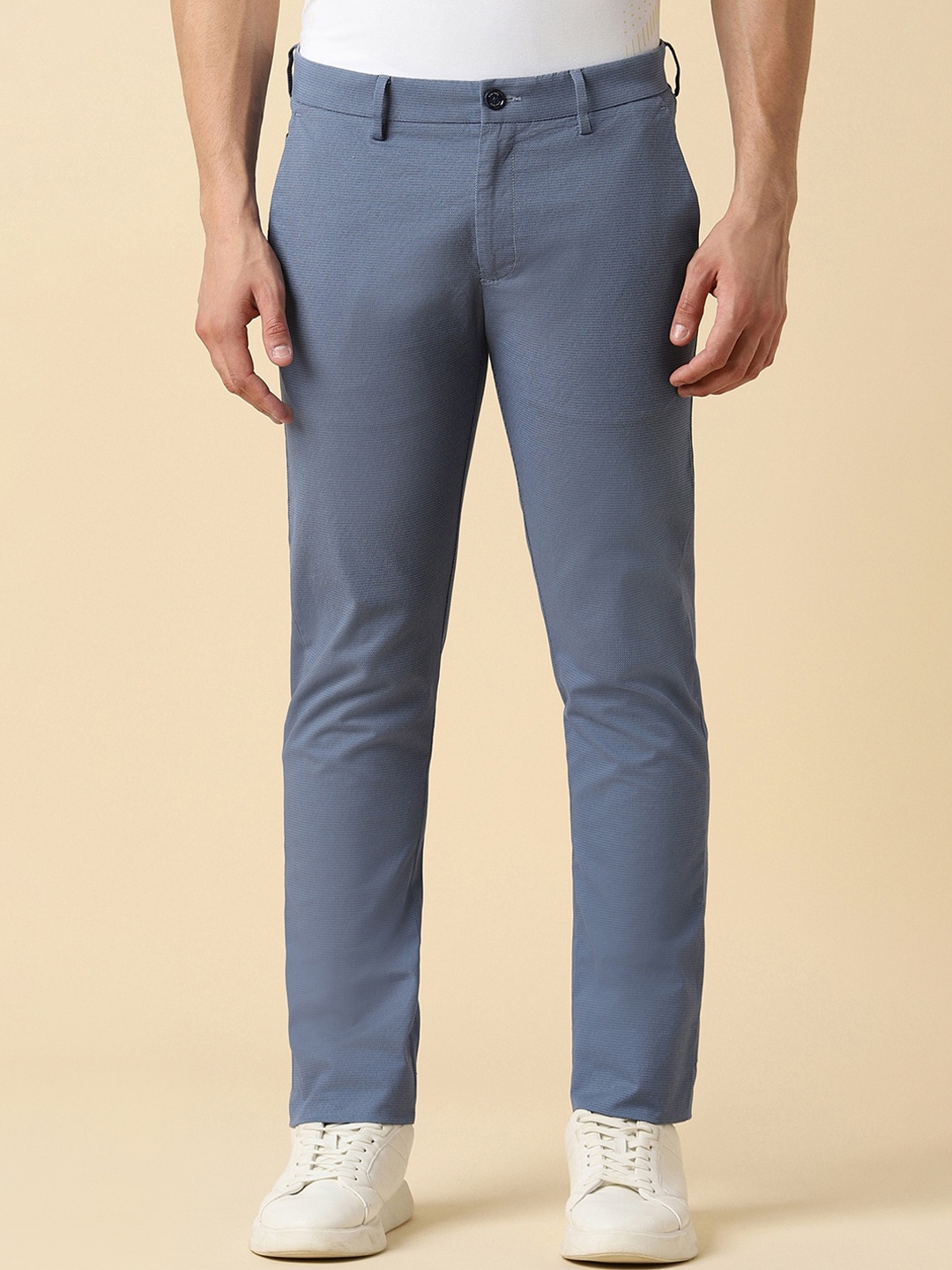 

Allen Solly Men Slim Fit Mid-Rise Trouser, Blue