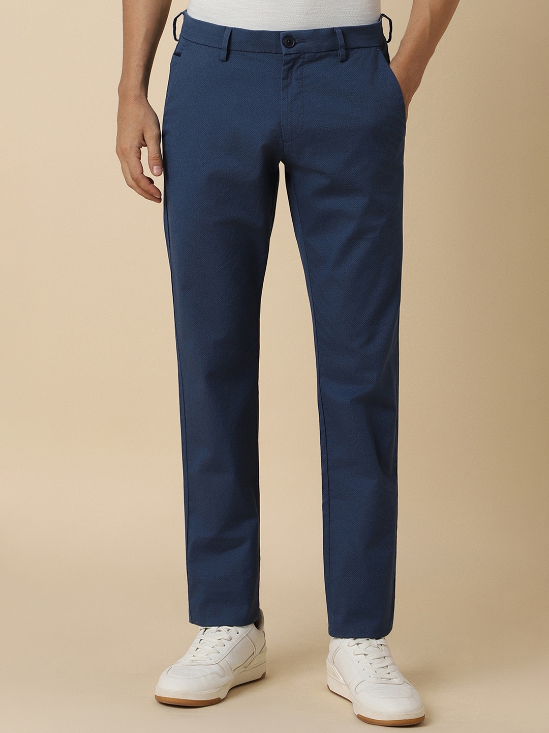 

Allen Solly Slim Fit Casual Trousers, Navy blue