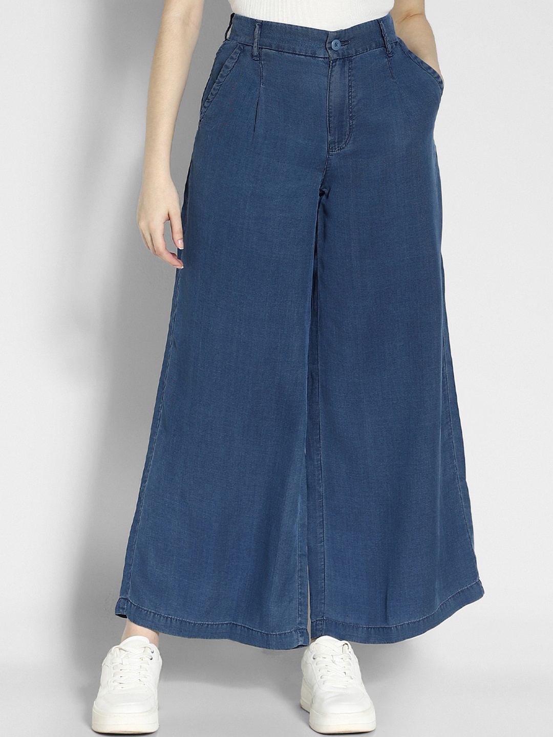 

AMERICAN EAGLE OUTFITTERS Women High-Rise Wide Leg Trousers, Blue