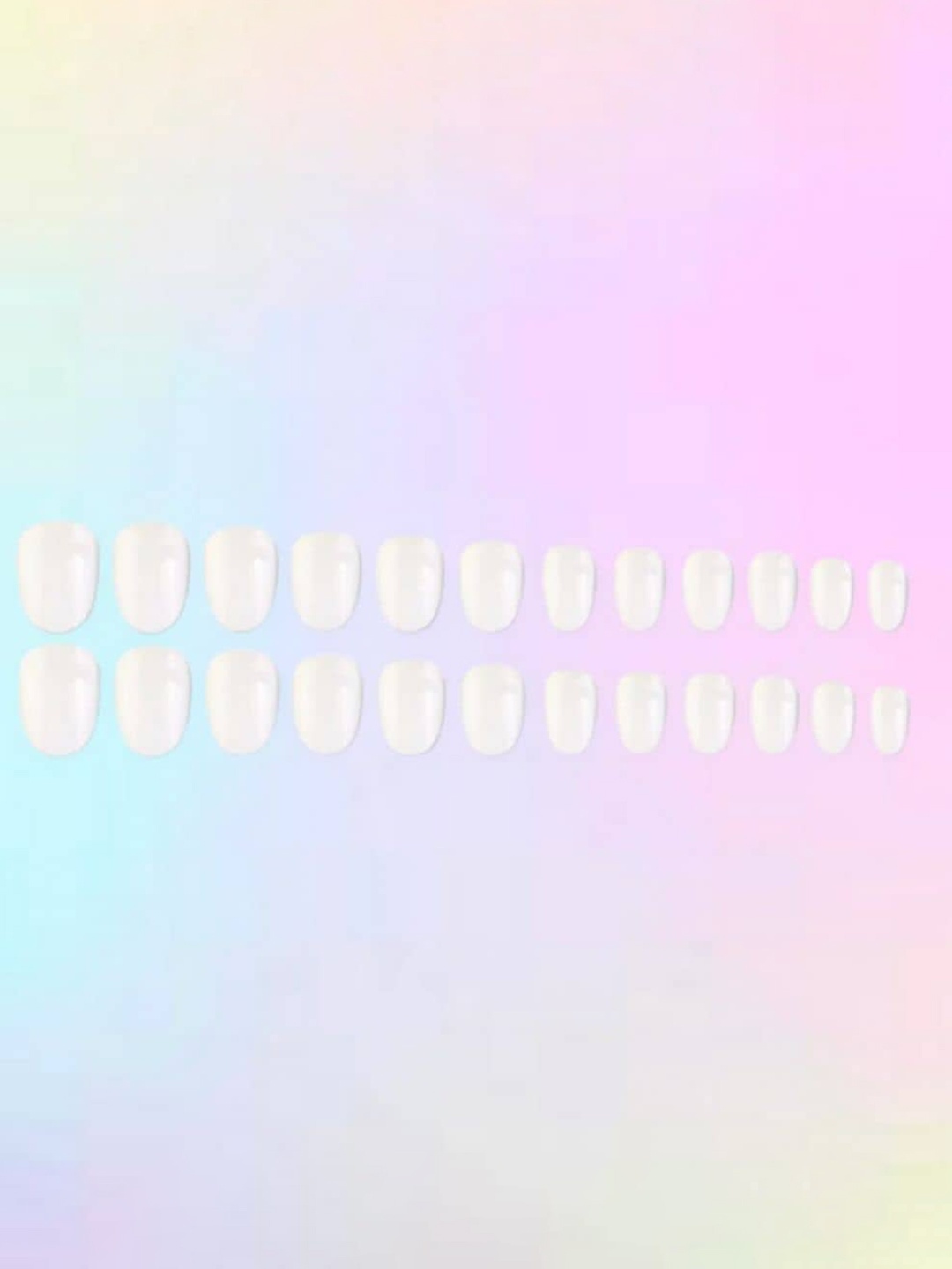 

Polish Me Pretty Set Of 24 Gel Polish Press On Nails - Oyster, White