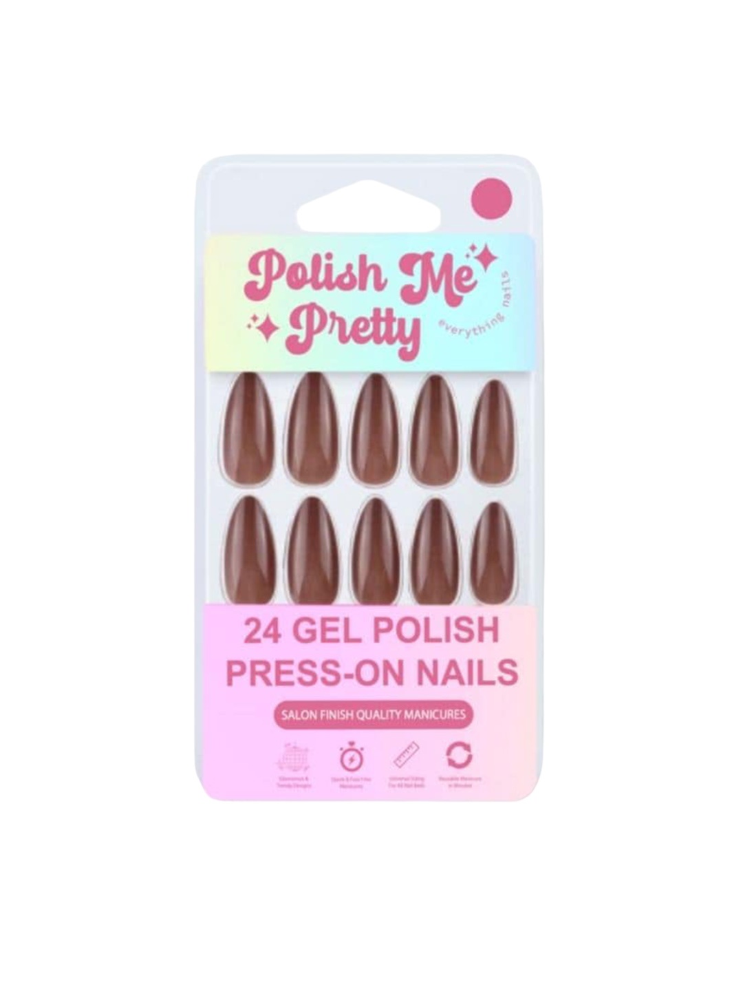 

Polish Me Pretty 24-Pcs Maple Syrup Nail Art, Brown