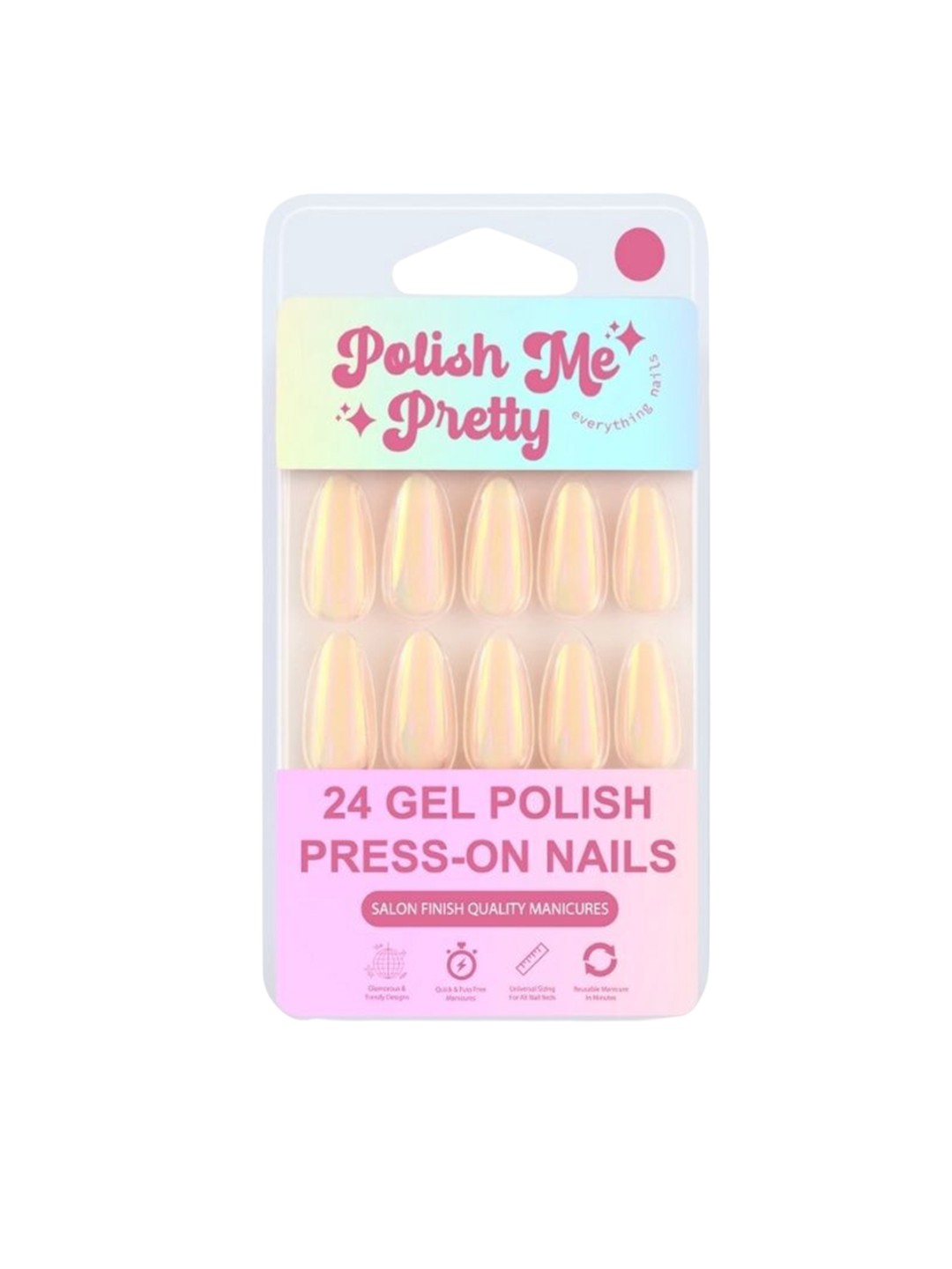 

Polish Me Pretty Set Of 24 Gel Polish Press On Nails - Stardust, Multi