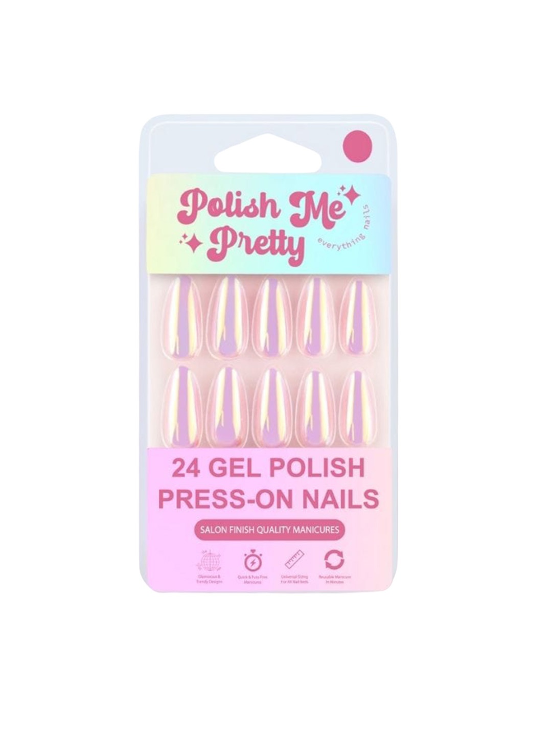 

Polish Me Pretty Set Of 24 Gel Polish Press On Nails - Galaxy, Multi