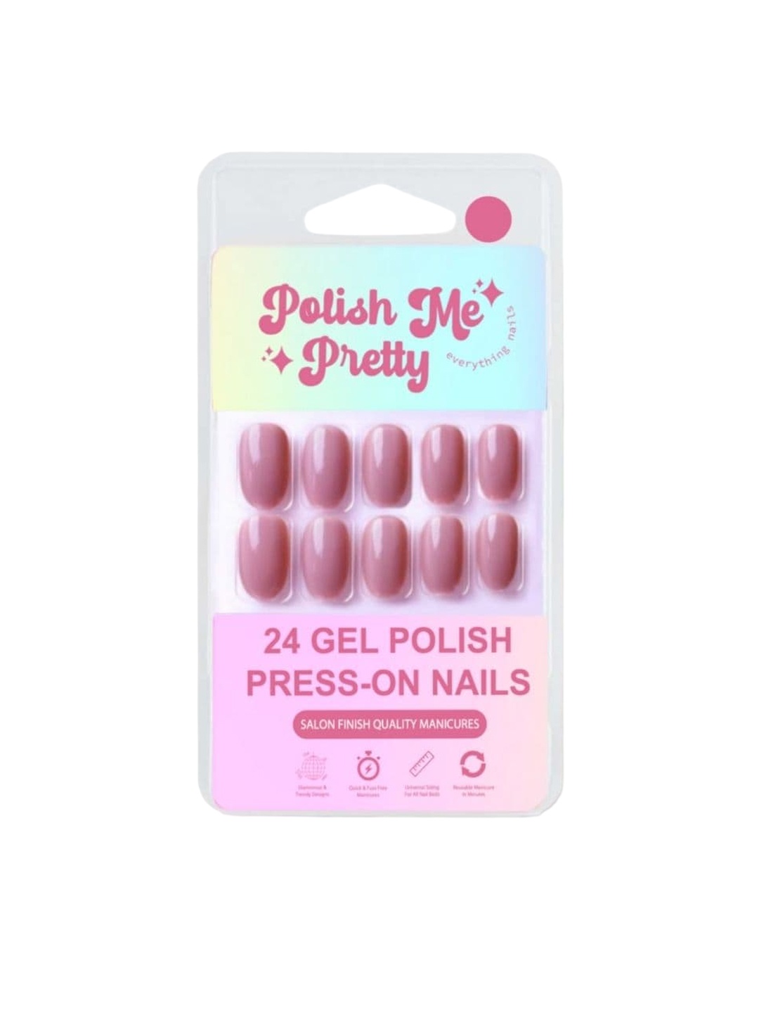 

Polish Me Pretty Set Of 24 Gel Polish Press On Nails - Pink Lemonade, Fuchsia