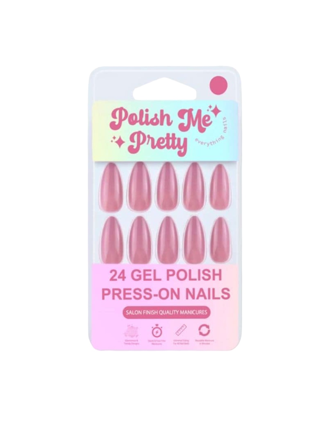 

Polish Me Pretty 24-Pcs Blush Nail Art, Pink