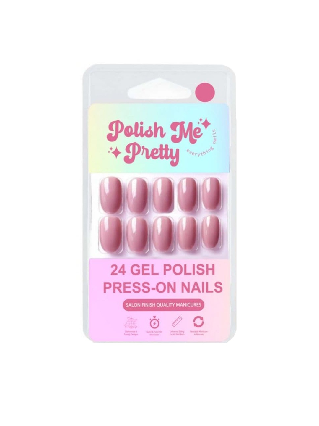 

Polish Me Pretty 24-Pcs Pink Pearl Nail Art