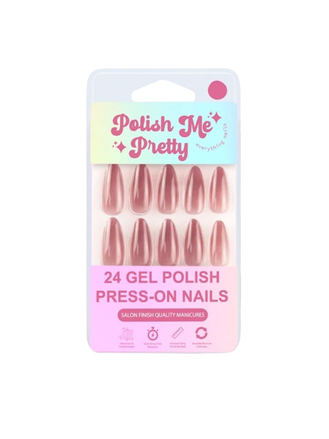 

Polish Me Pretty Set Of 24 Gel Polish Press On Nails - Toffee Brown Ombre