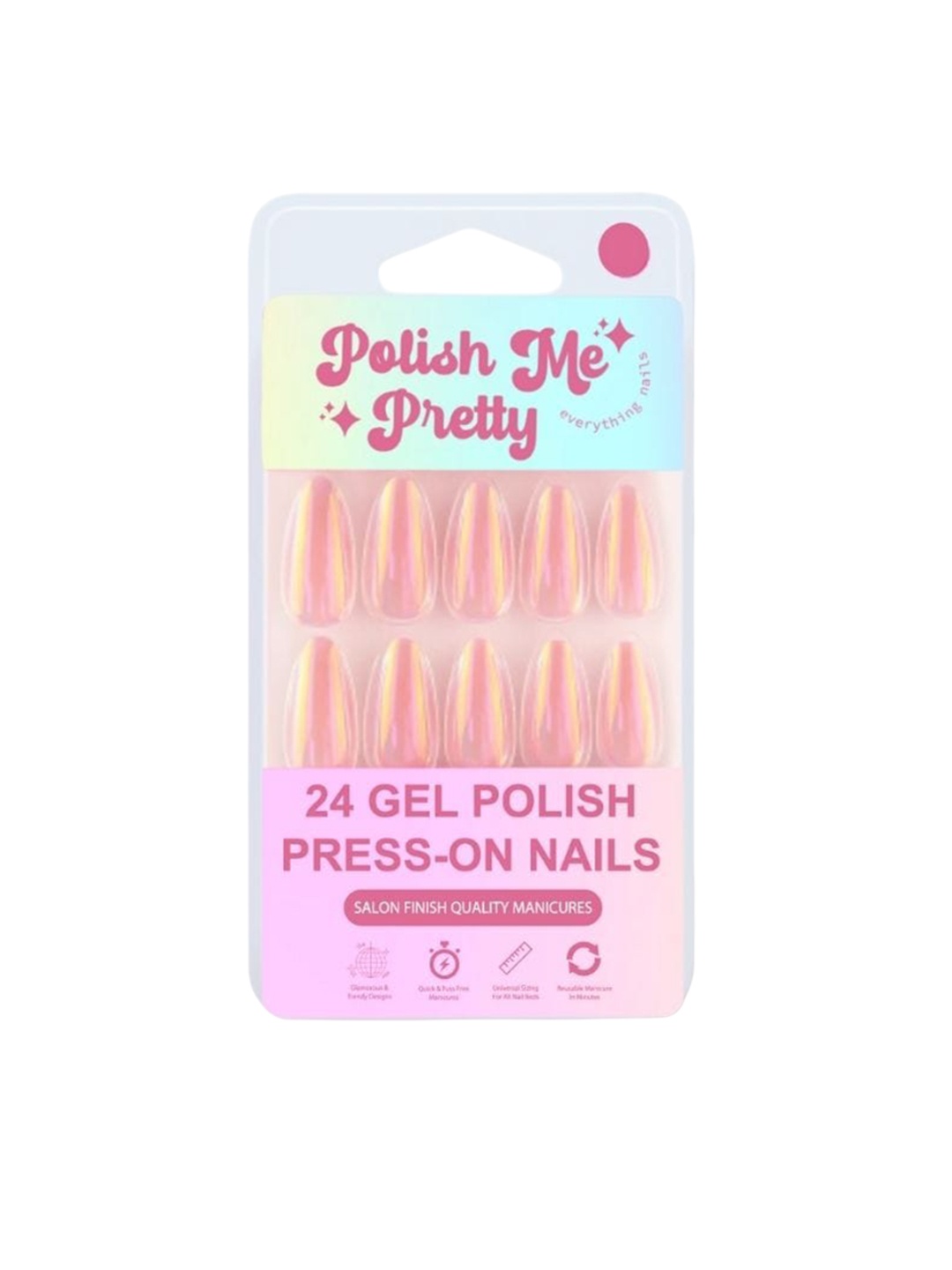 

Polish Me Pretty Set Of 24 Gel Polish Press On Nails - Pink Poise, Multi