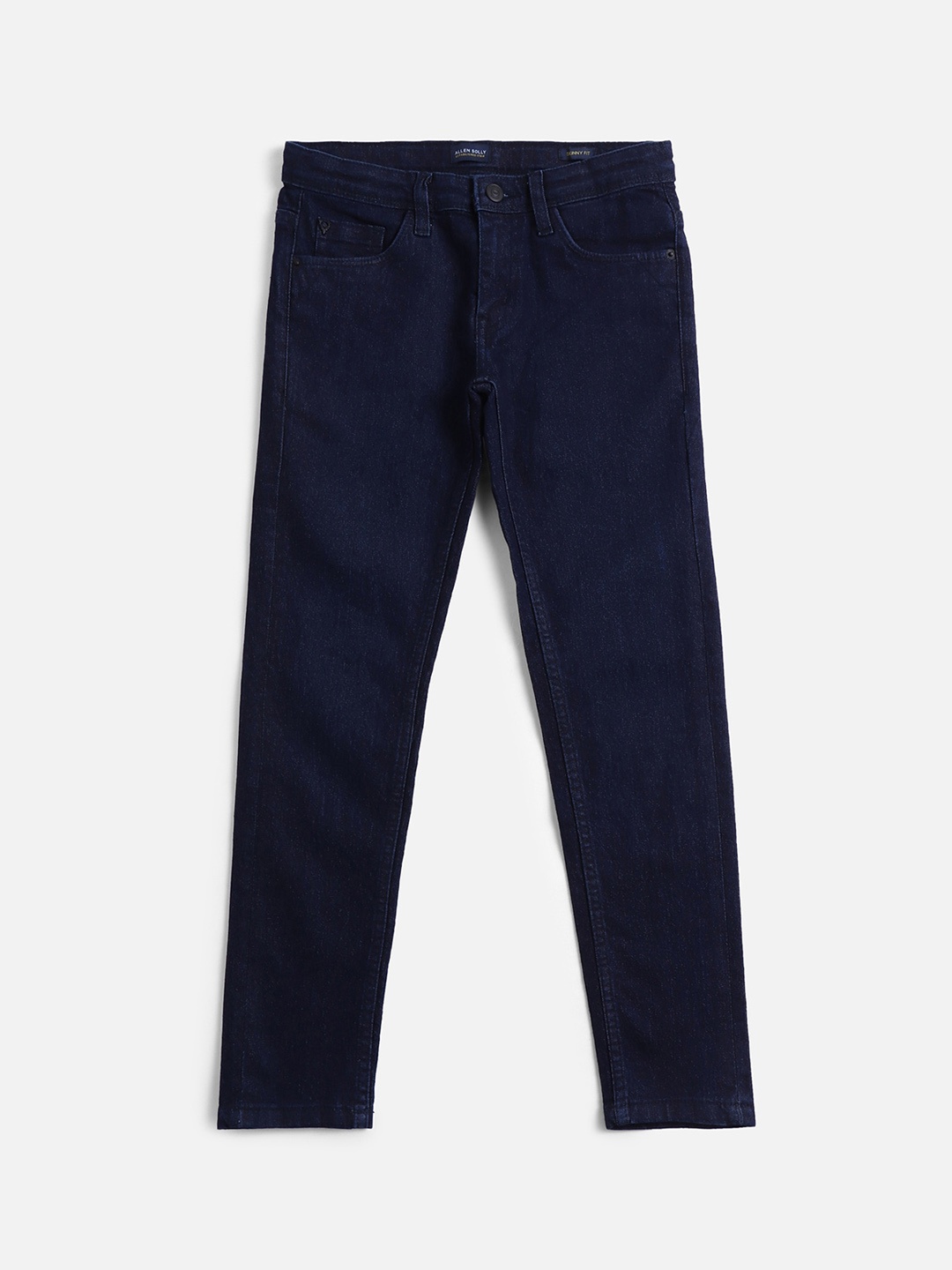 

Allen Solly Junior Boys Skinny Fit Mid-Rise Clean Look Stretchable Jeans, Navy blue