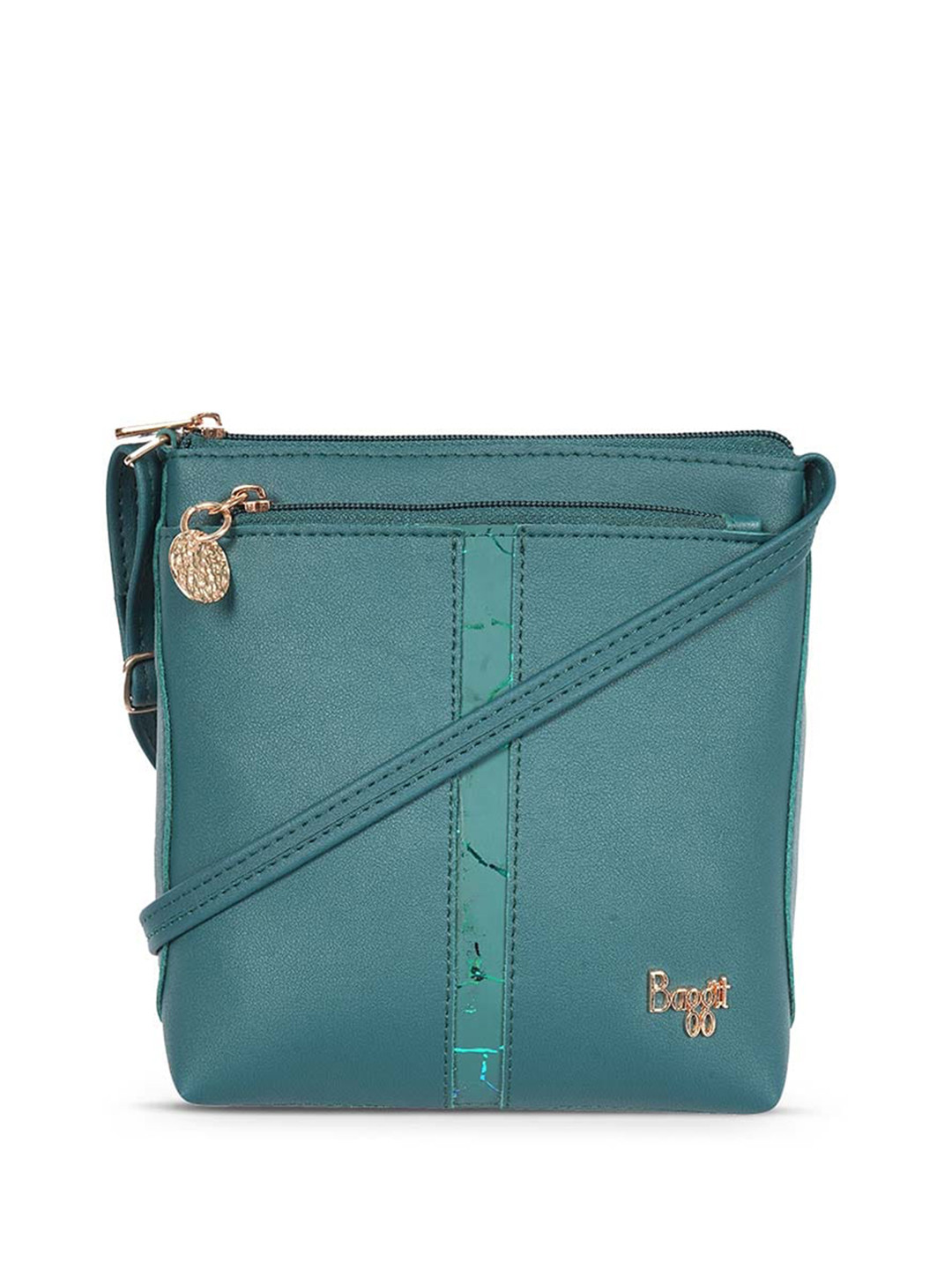 

Baggit Structured Sling Bag, Green