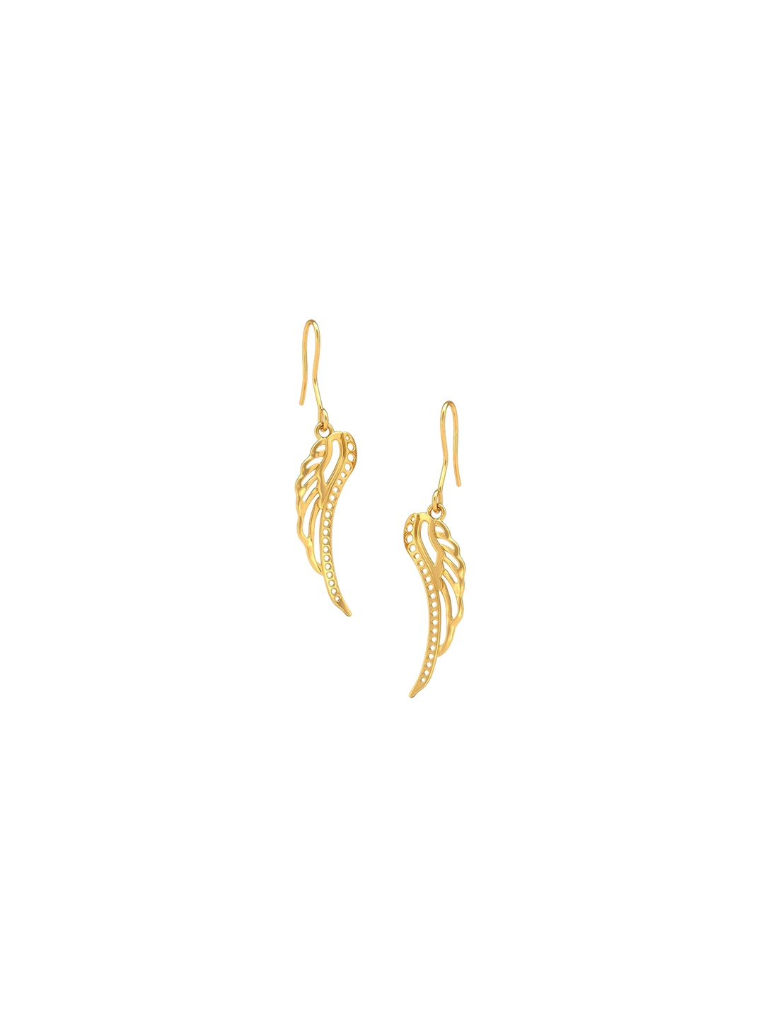 

CANDERE A KALYAN JEWELLERS COMPANY BIS Hallmark 14KT (585) Gold Dangle Earrings-1.45 gm