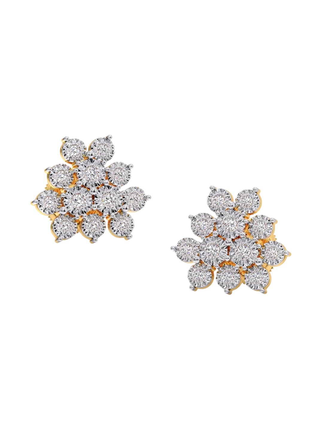 

CANDERE A KALYAN JEWELLERS COMPANY 14KT (585) Yellow Gold Stud Earrings Diamond