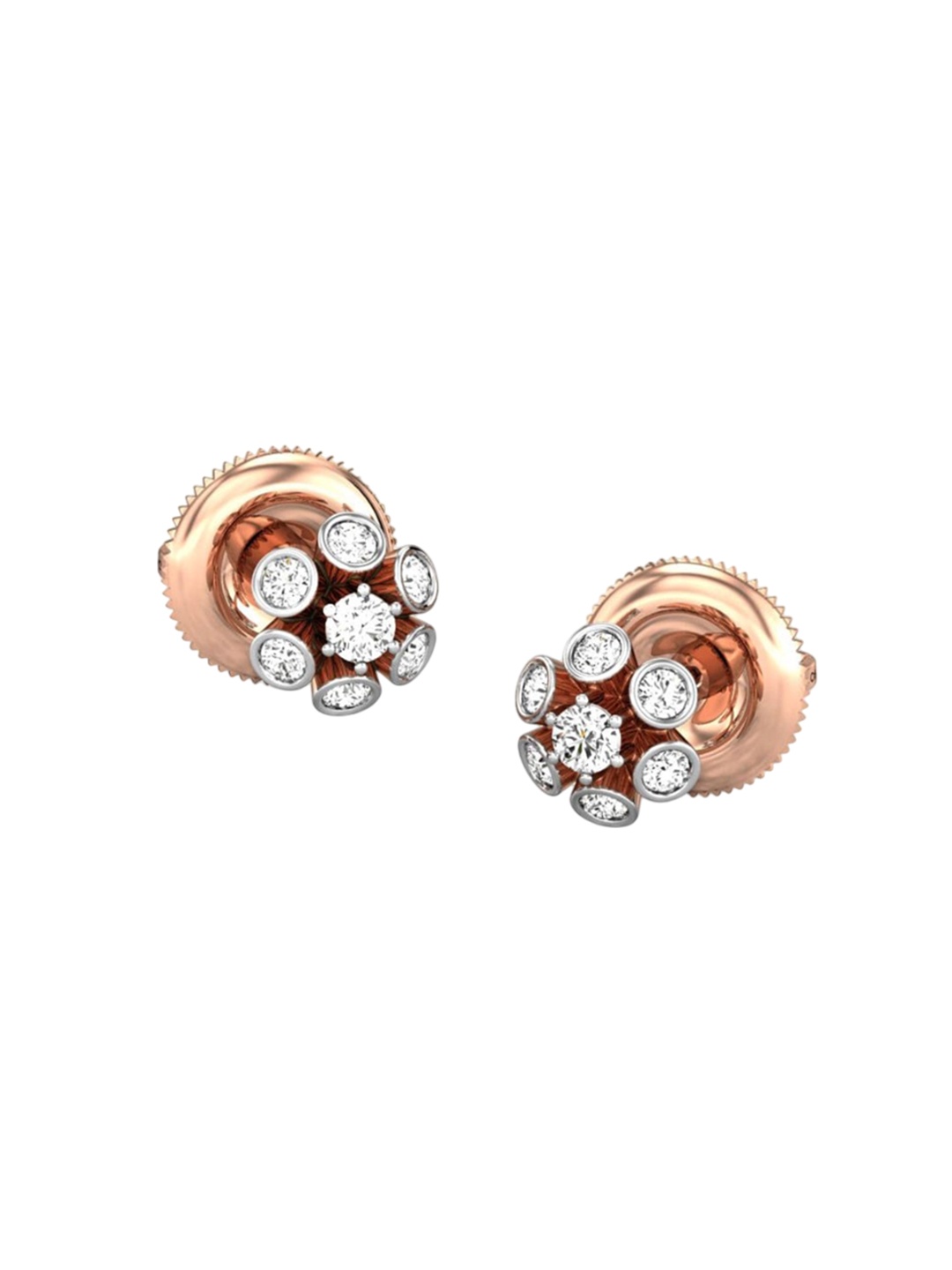 

CANDERE A KALYAN JEWELLERS COMPANY BIS Hallmark 18KT 750 Rose Gold Earrings