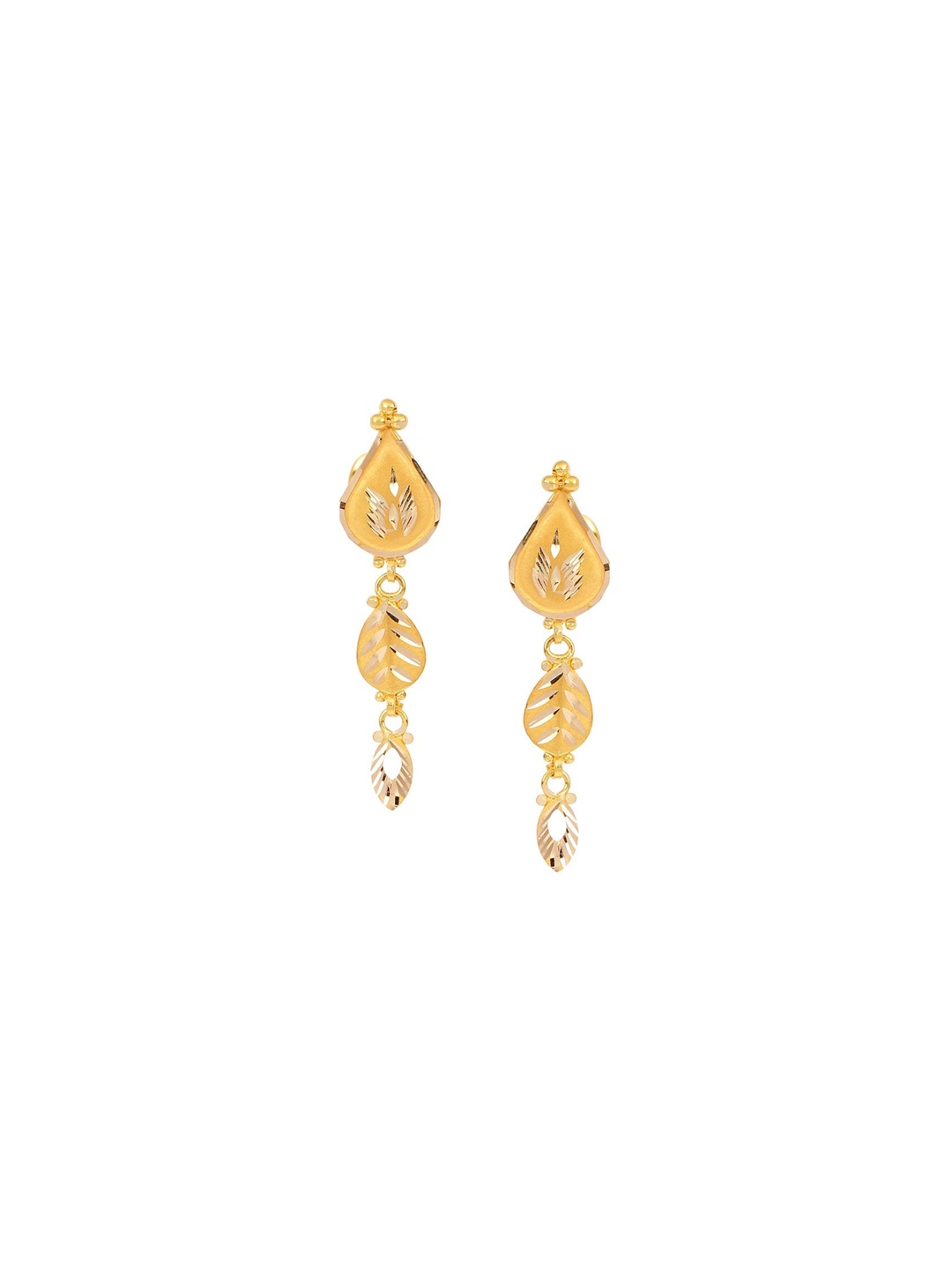 

CANDERE A KALYAN JEWELLERS COMPANY BIS Hallmark 18KT 750 Yellow Gold Earrings