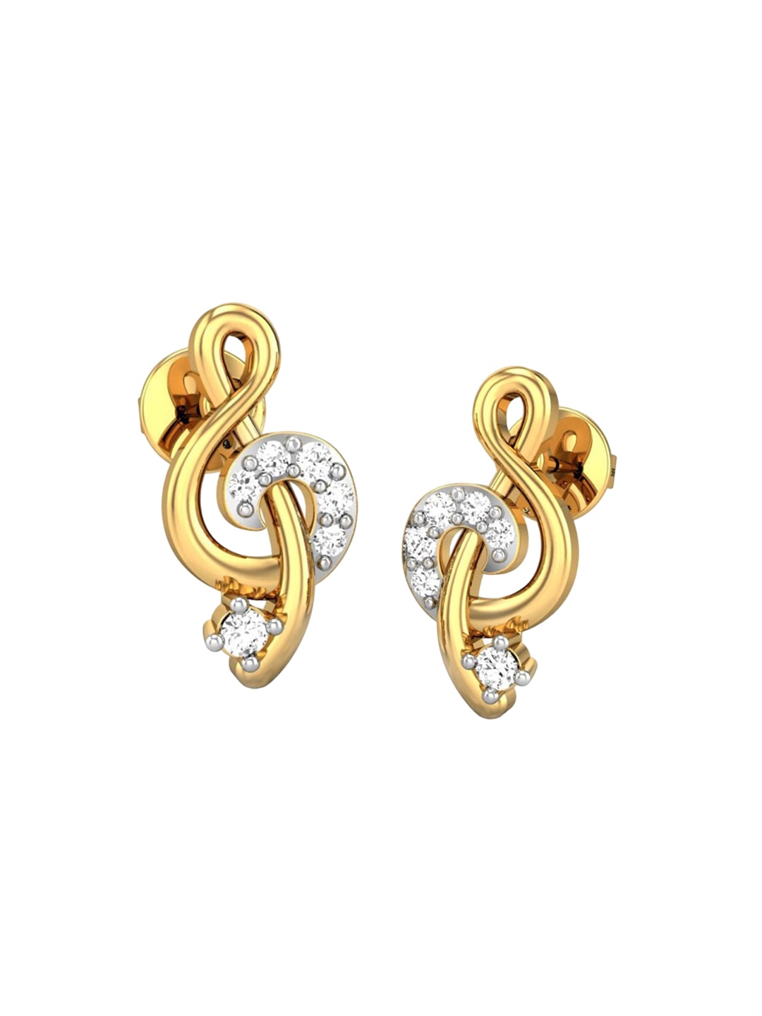 

CANDERE A KALYAN JEWELLERS COMPANY BIS Hallmark 14KT 585 Yellow Gold Earrings