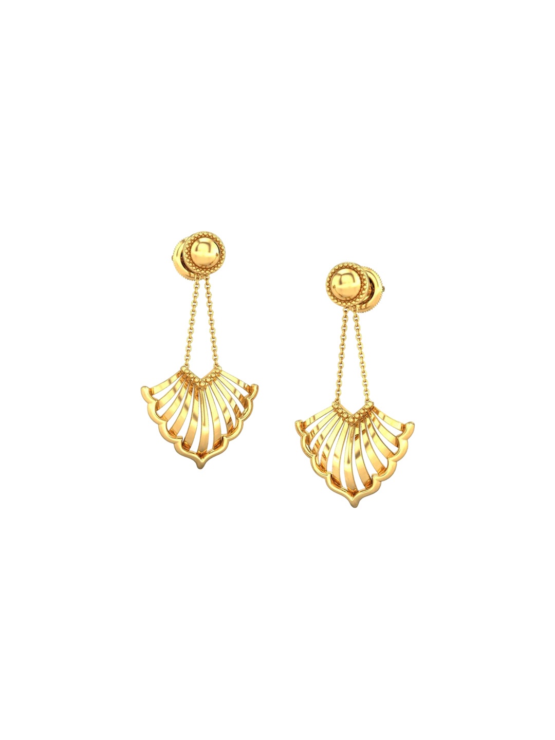 

CANDERE A KALYAN JEWELLERS COMPANY 18KT (750) BIS Hallmark Gold Dangle Earrings-3.44 gm