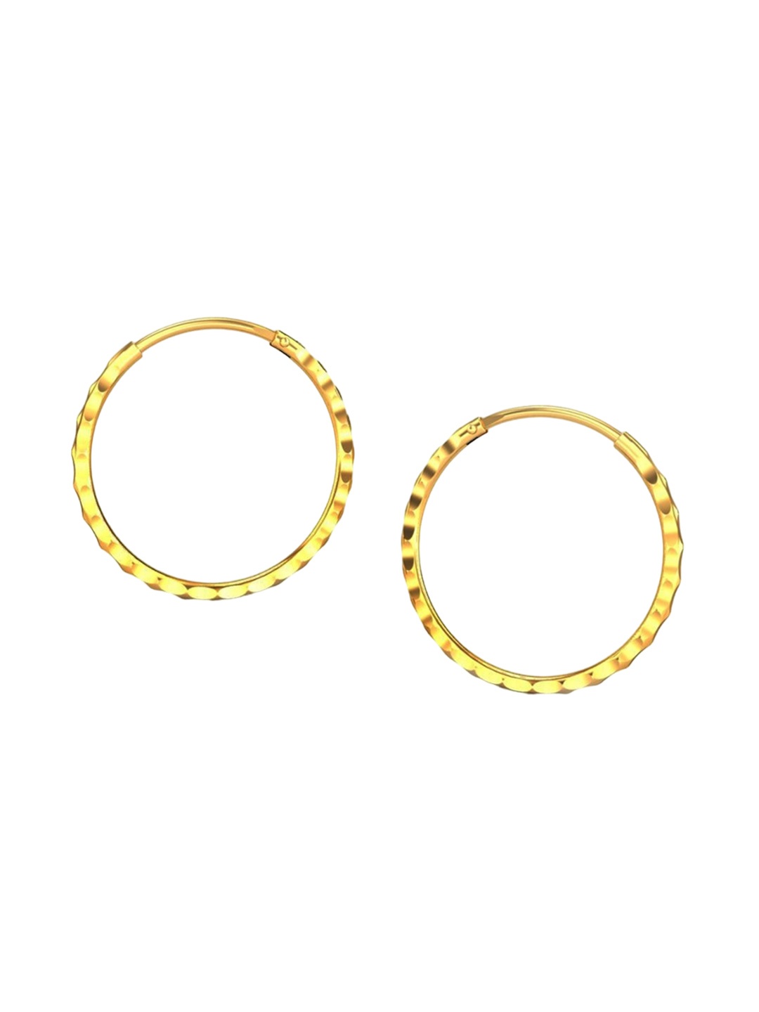 

CANDERE A KALYAN JEWELLERS COMPANY BIS Hallmark 18K Gold Hoop Earrings-2.5gm